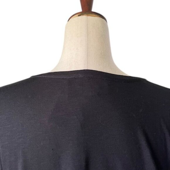 THEORY Women's Atmos Light Short Sleeve V-Neck Tee Shirt Top Black Small NWT - Picture 8 of 13